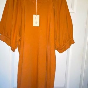 Puffer Sleeve Knee-length dress